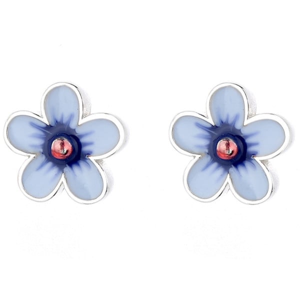 Sterling Silver Resin flower Stud Earrings
