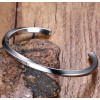 Personalized twisted steel bangle bracelet for men and women