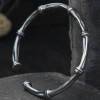 Sterling silver bracelet with bamboo design bangle for men and women