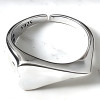 Women's silver open knight heart ring polished finish