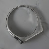 Women's silver open knight heart ring polished finish