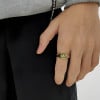 Anello aperto da uomo in argento occhio della provvidenza massoneria
