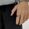 Open silver men's ring eye of providence freemasonry