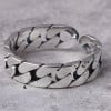 925 silver adjustable open braid chain ring