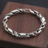 Bracelet argent massif homme celtique fermoir crochet