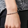 Silver bracelet for men and women, skull and crossbones chain