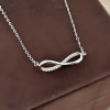 Pendentif collier argent infini zirconium