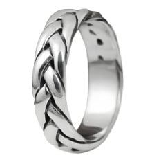 Men's silver braid ring