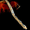 Bracciale da uomo in tungsteno con madreperla abalone amorevolmente intarsiata