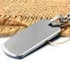 Men's High Polished Tungsten Dog Tag ID Pendant Engraving