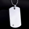 Colgante de placa militar personalizado para hombre en tungsteno