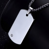 Ciondolo piatto militare da uomo personalizzato in tungsteno