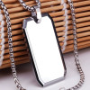 Colgante de placa militar de tungsteno personalizado para hombre
