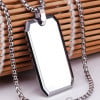 Gepersonaliseerde wolfraam militaire plaathanger voor heren