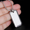 Colgante de placa militar de tungsteno personalizado para hombre