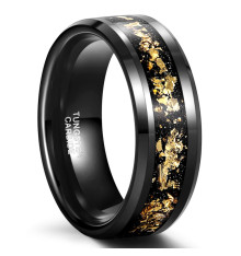 Personalized wedding ring Tungsten ring