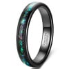 Bague personnalisee alliance tungstene opale multicolor homme femme