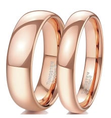 Bague mariage personnalisee alliance tungstene or rose