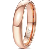 4mm Bague mariage personnalisee alliance tungstene or rose