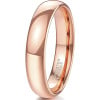 Personalized wedding ring tungsten alliance rose gold