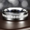 Tungsten wedding ring zirconium mirror finish customizable alliance