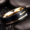 Fede nuziale da uomo con scanalatura in tungsteno personalizzabile