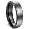 Men's Brushed Outside Gold Plated Inside Tungsten Dome Ring