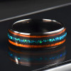 Wedding ring dome ring Tungsten opal wood