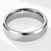 Anillo de tungsteno para hombre, acabado espejo, alianza personalizable