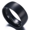 8mm noire Bague mariage personnalisee anneau titane brosse