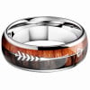 Personalized ring men's ring tungsten wood varnish arrow