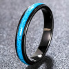 Personalized ring for men and women in tungsten turquoise