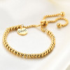 Bracciale da donna personalizzato catena cuore in acciaio inciso placca oro personalizzato