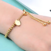 Bracciale da donna personalizzato catena cuore in acciaio inciso placca oro personalizzato