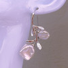 Boucles d'oreilles argent perles baroques feuilles