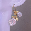 Boucles d'oreilles argent perles baroques feuilles