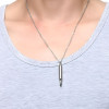 Men's Ball Stainless Steel Engraving Pendant Necklace