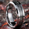 Bague personnalisee alliance tungstene noeud celtique