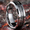 6mm Bague personnalisee alliance tungstene noeud celtique