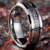 Personalized Celtic Knot Tungsten Wedding Ring