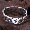 Bague argent 925 chaine tresse ouvert ajustable