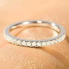 Anello da donna in argento con zirconio a 3 anelli