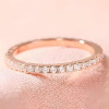 Women's silver zirconia inlay 3 rings