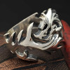 Bague argent anneau homme biker dragon