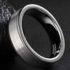 Bague homme anneau tungstene noir ligne brosse personnalisable