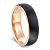 Anello da uomo personalizzato con anello in tungsteno spazzolato oro