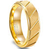 Personalized men's multi-groove tungsten ring to engrave