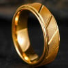 Anello in tungsteno multi-scanalatura da uomo personalizzato da incidere
