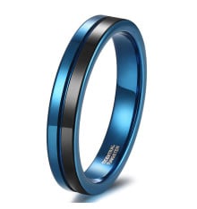 Personalized minimalist tungsten wedding ring for men and women