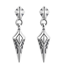Silver Celtic Viking dangling earrings